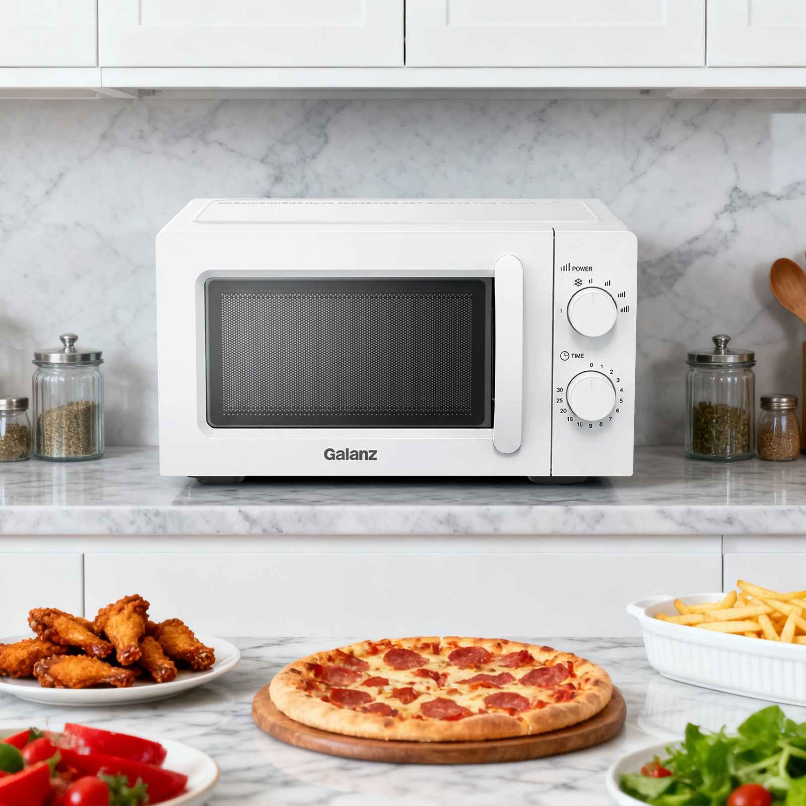 Micro-ondes 20L 700W, 6 niveaux de puissance avec fonction décongélation, rapide et pratique - 7