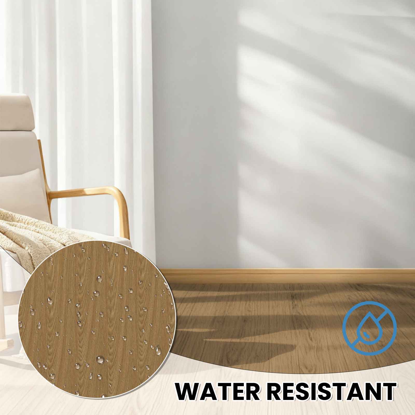 Pavimento PVC Imitazione Legno Resistente all'Acqua e all'Usura - 5 m²-36 pezzi, Installazione Facile, Manutenzione Semplificata - 5