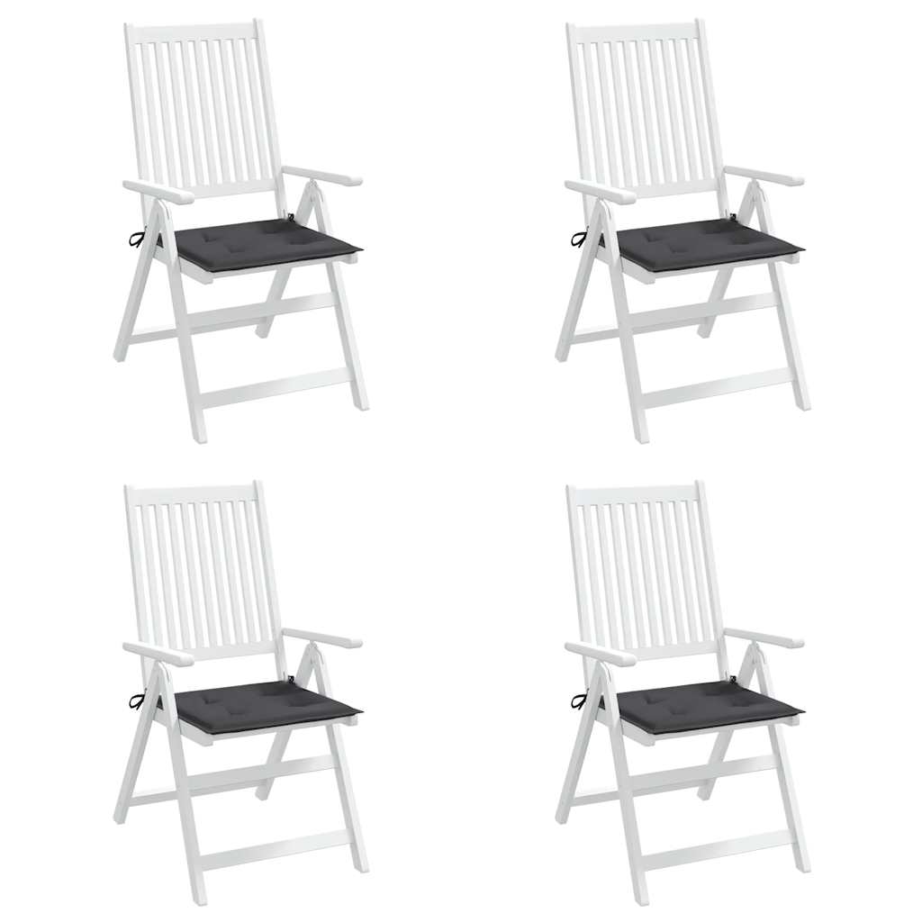 Lot de 4 coussins de chaise de jardin anthracite 40x40x3 cm - COMFORTXL - 3