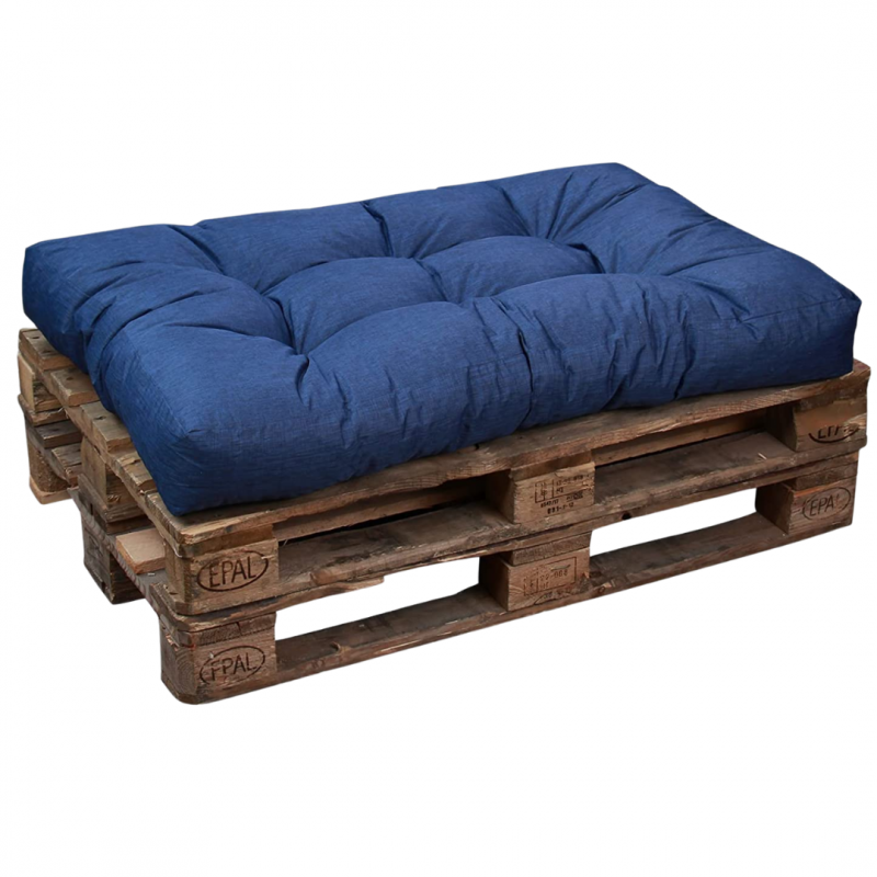 Coussins palette lot en polyester BANANAIR 120x80x15 cm bleu - 3