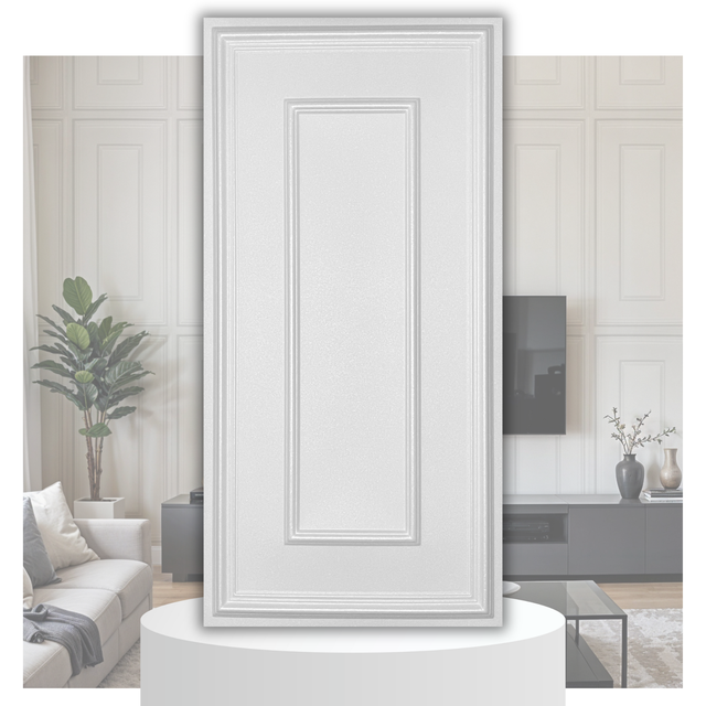 ‎‎4m² - 8 pièces panneaux 3D en polystyrène - Styrofoam XPS, panneaux de plafond & muraux 3D, décors, - 100x50cm / épaisseur 3mm / Rahmen XL White