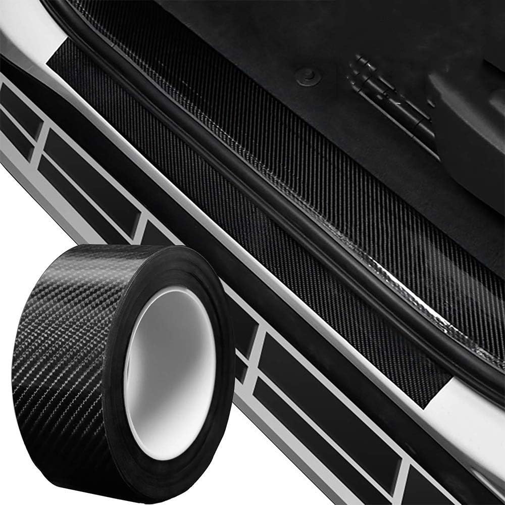 HONGECB 4pz Adesivi Soglia Auto, Protezione Porta Universale, Car Pellicola Adesiva Carbonio