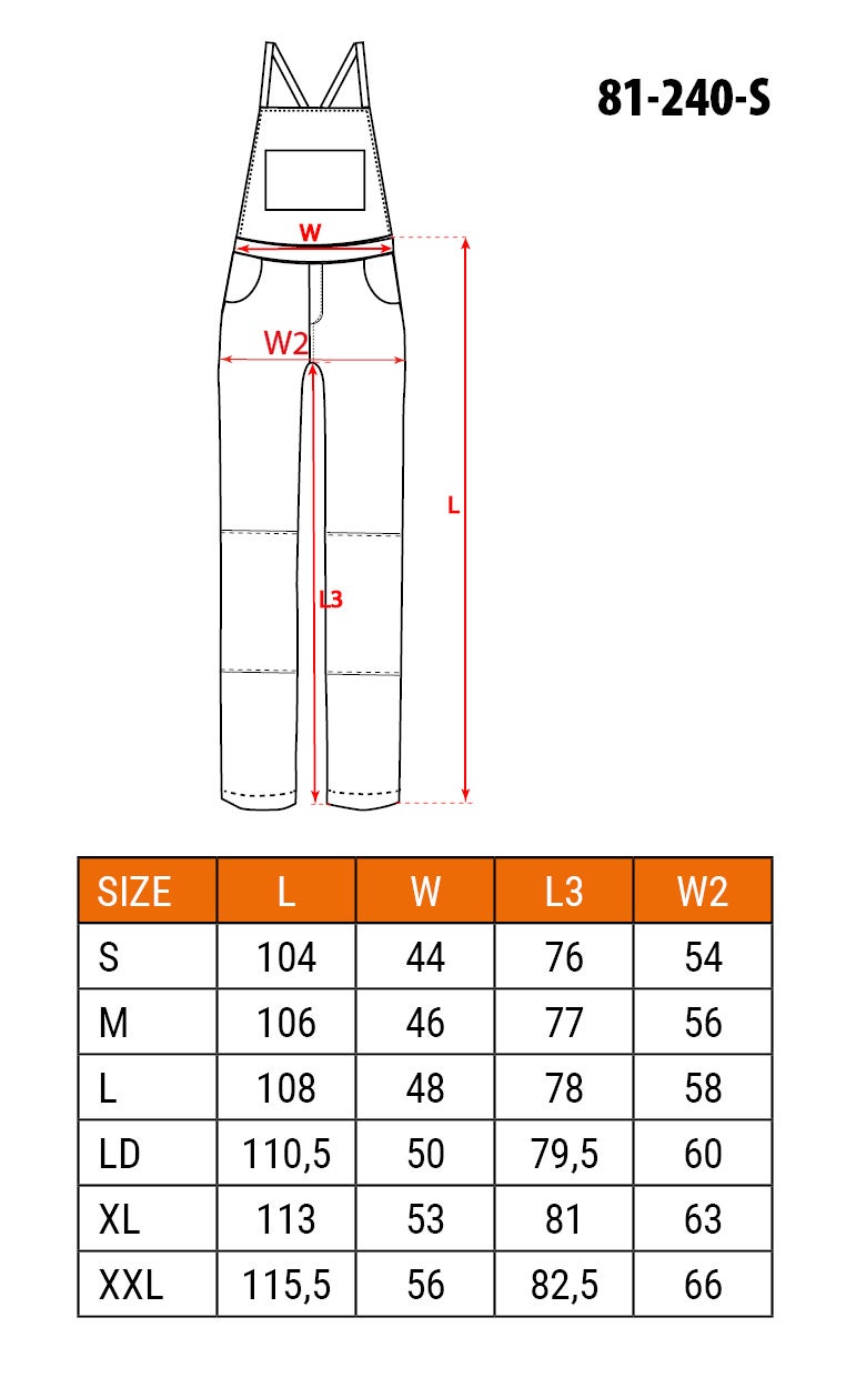 Spodnie robocze na szelkach HD, r. S/48 NEO TOOLS - 3
