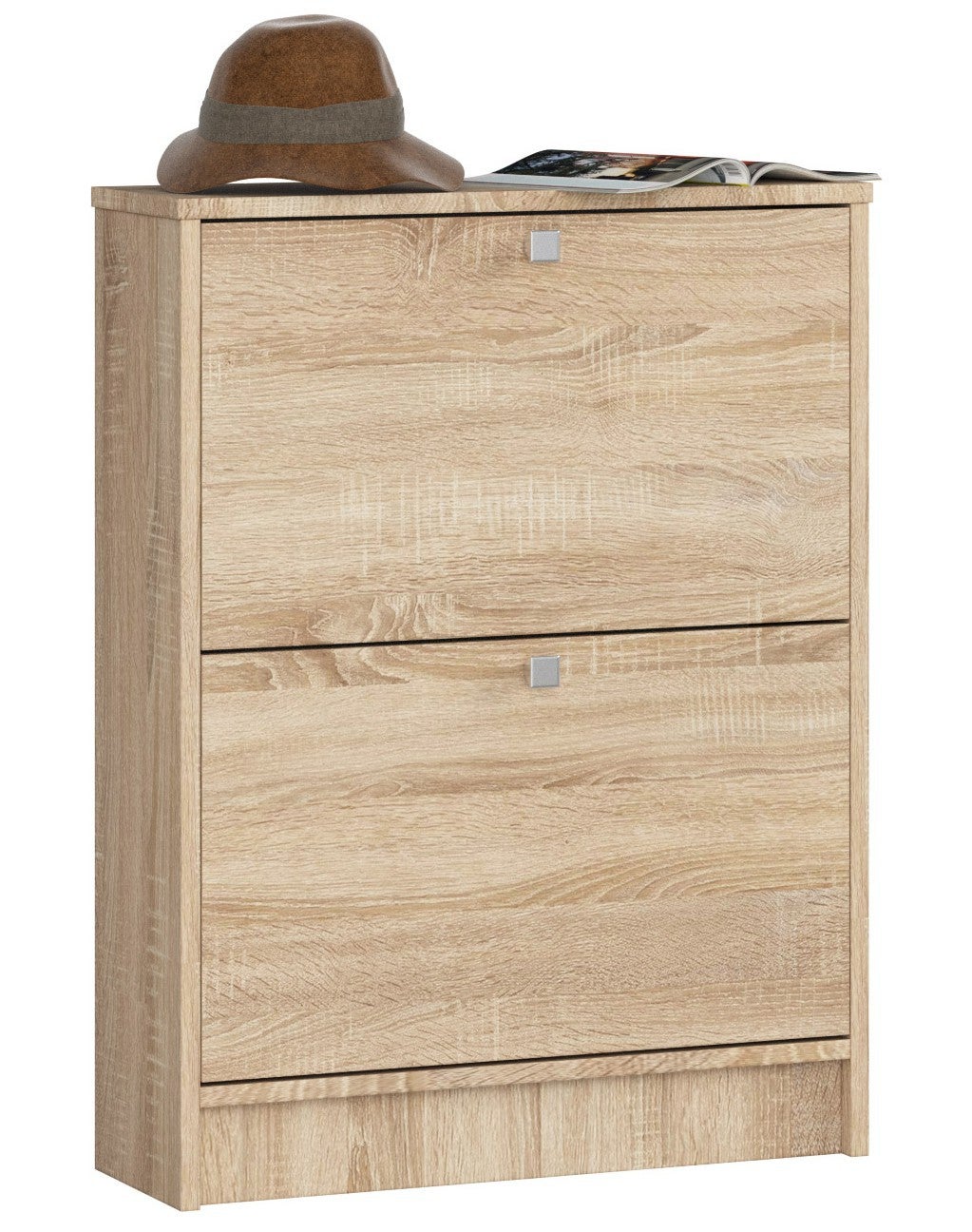 Szafka na buty AKORD Dąb Sonoma 60 cm 2 drzwi kolor Dąb Sonoma mat 2 półki 60x20x80 cm