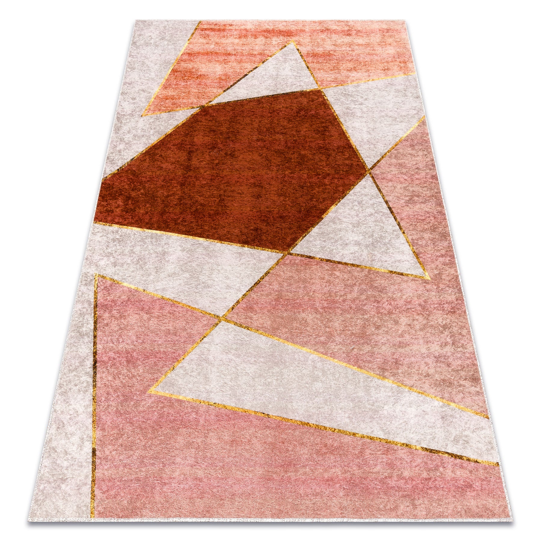 Dywan do prania MIRO 52097.802 Geometryczny antypoślizgowy - różowy 80x150 cm
