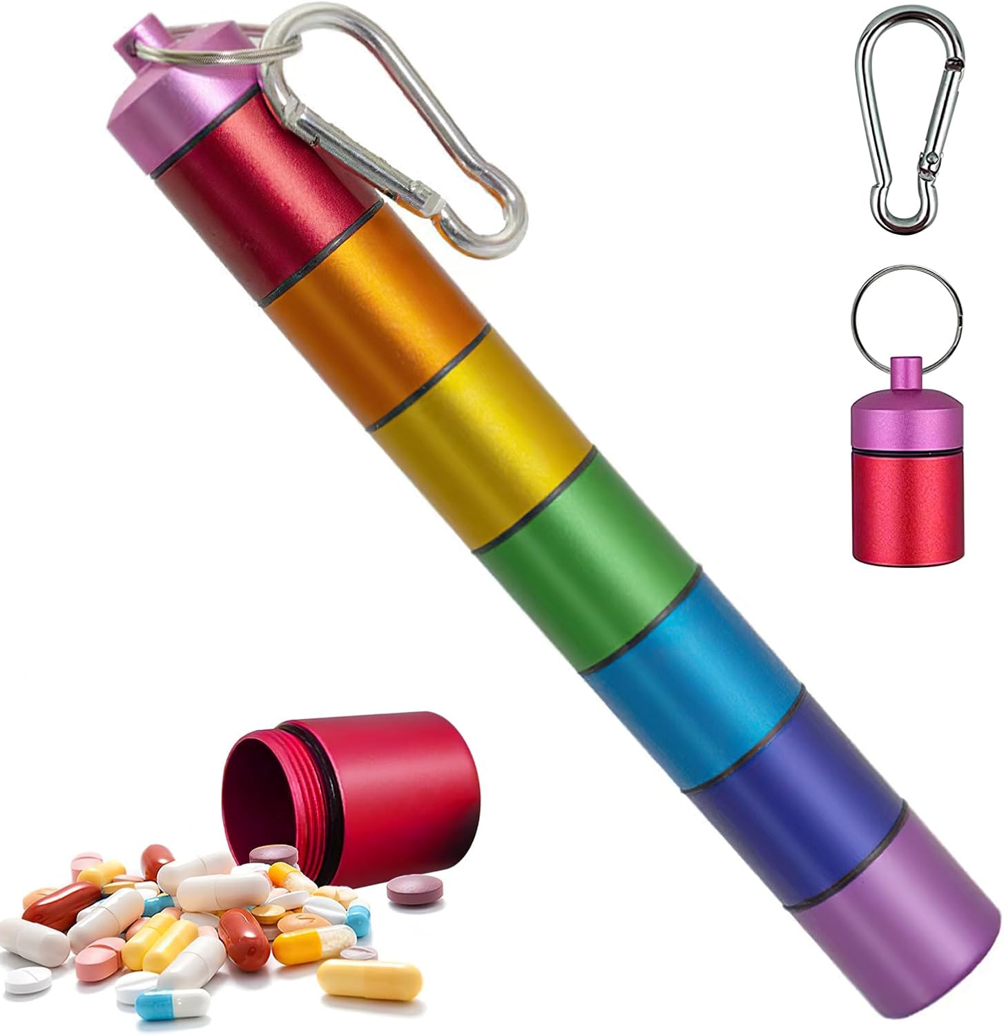 Porte-clé Pilulier - Boîte à Médicaments Voyage - Pratique Et Réutilisable