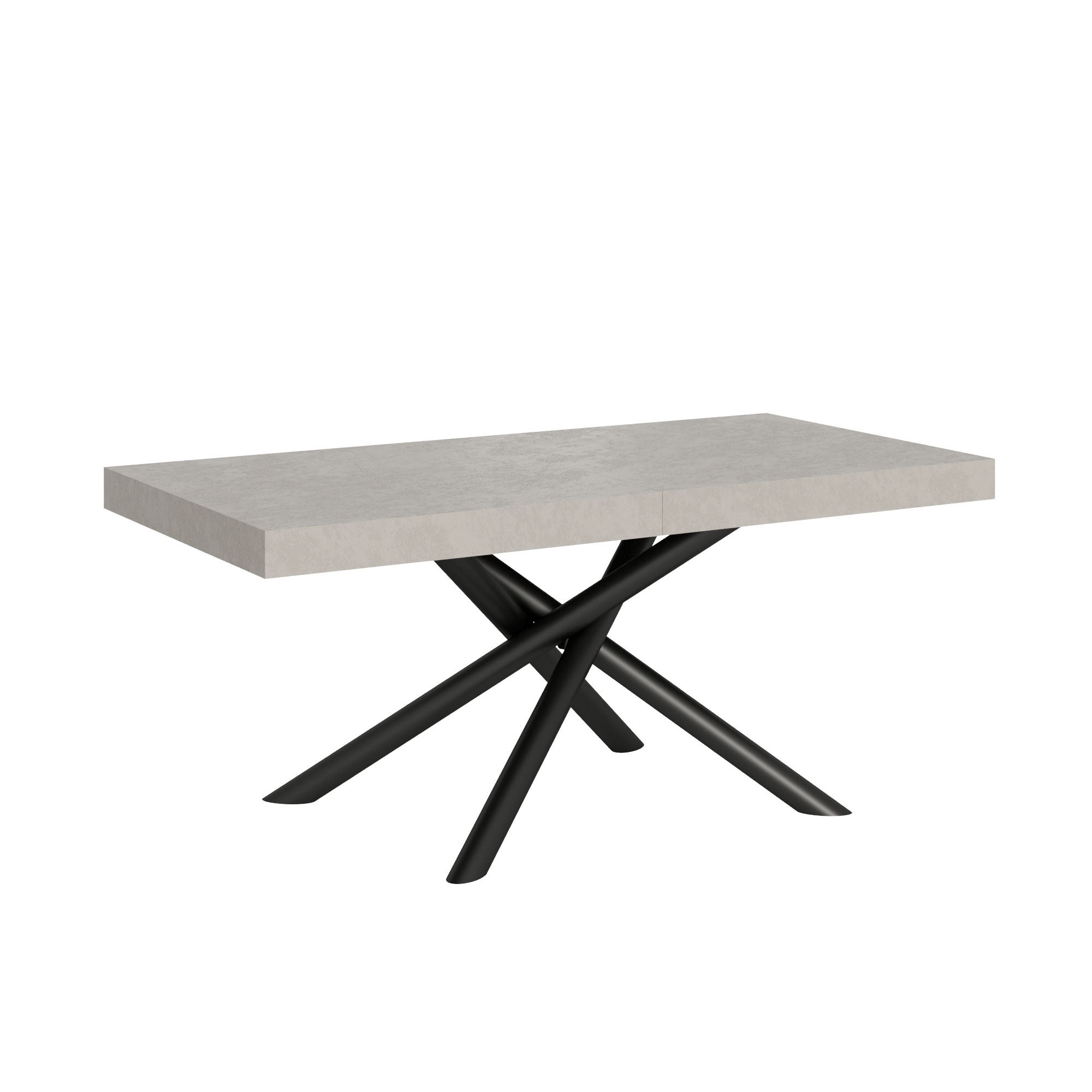 Table extensible 90x180/440 cm Famas Cachemire cadre Anthracite | Leroy ...