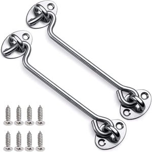 Crochet De Cabine Inox 3 œillets – Loquet Pour Porte Ou Fenêtre Pivotante – Uxcell