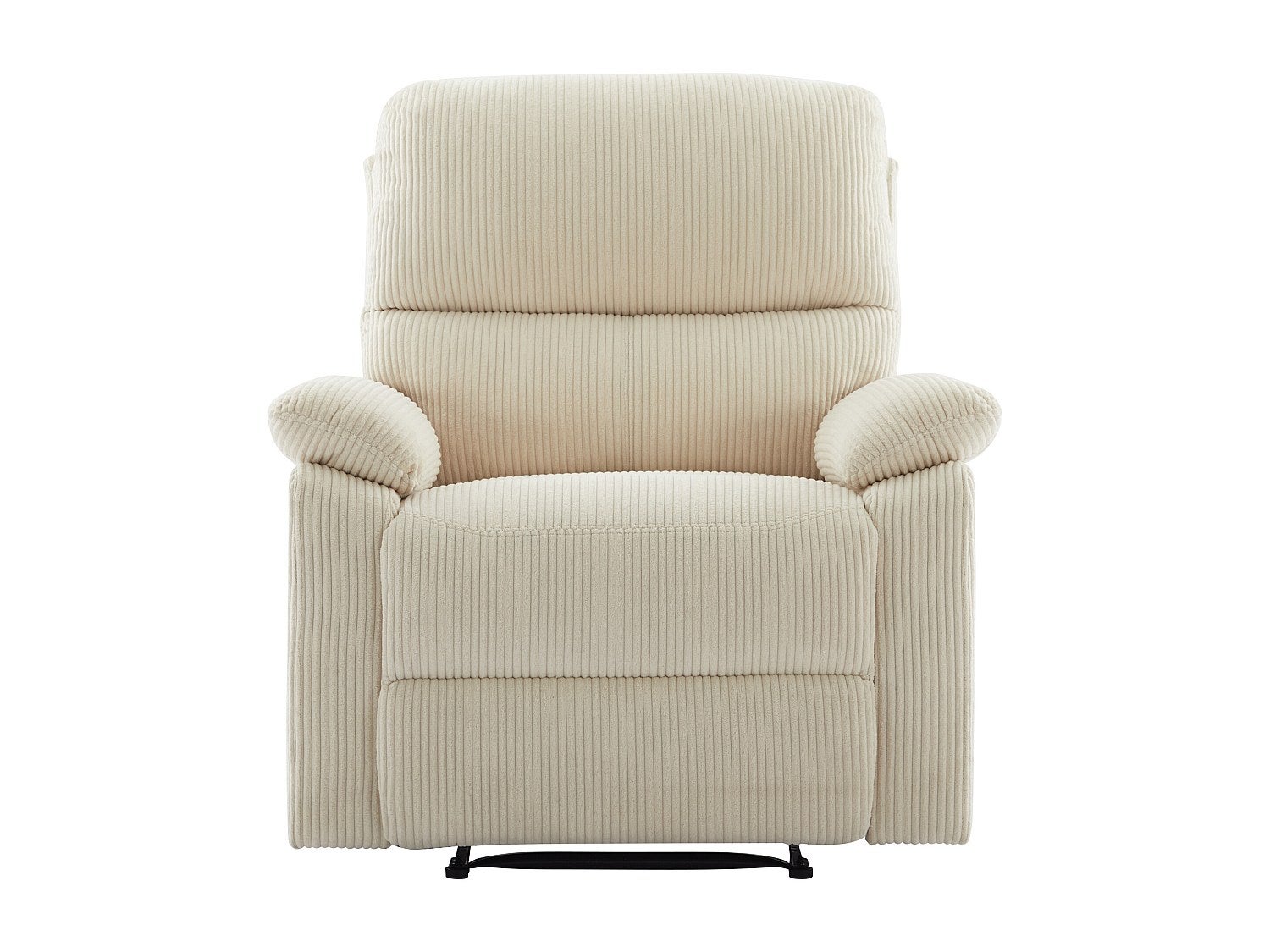 Fauteuil relax électrique en velours côtelé beige LUNANO - 2