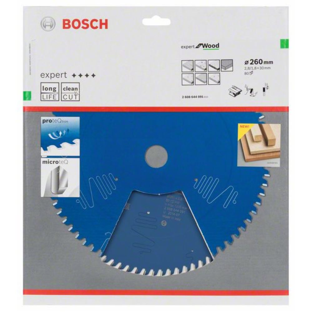 Bosch Professional - Lame Scie Circulaire Expert Bois 254X30X2,6/mm, 22D - 2608644340 - 2