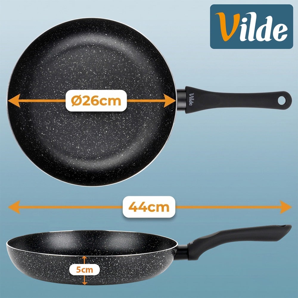 Patelnia granitowa BLACK LINE 26 cm - 5