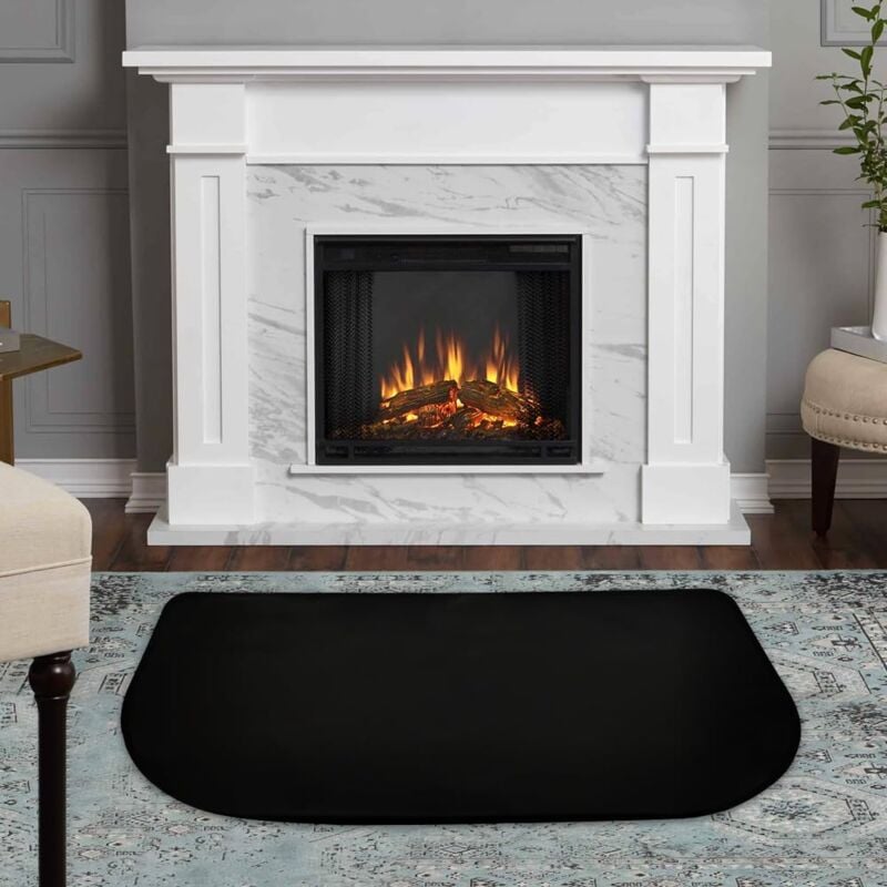 Tapis Cheminée Ignifuge Demi-Rond 102x50cm – Protection Anti-Feu devant Poêle, Barbecue, Chauffage - 4