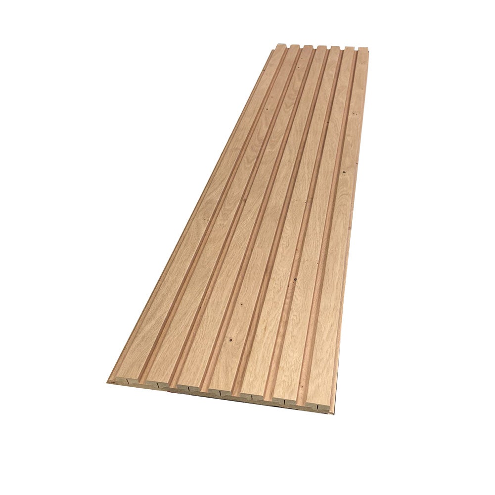 Lot de 2 demi-Panneaux mural décoratif lamelles MDF chêne clair 1250 x 287 x 20 mm-0,72 M2 PEFC 70% - 3
