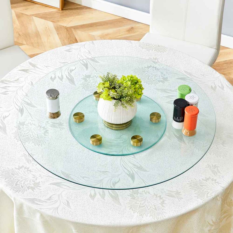 Blat szklany okrągły z 2 poziomami, Ø77/38 cm, blat obrotowy