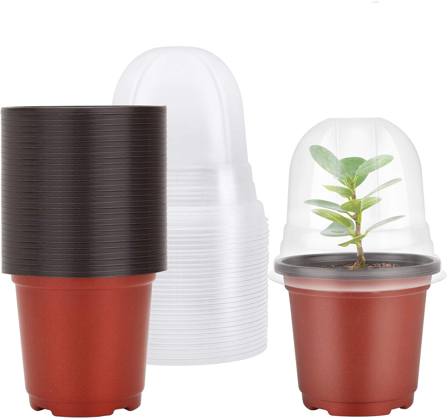 Lot de 96 pots de semis, 8 cm, biodégradables avec Lot de 96 pots de semis, 8 cm, biodégradables avec