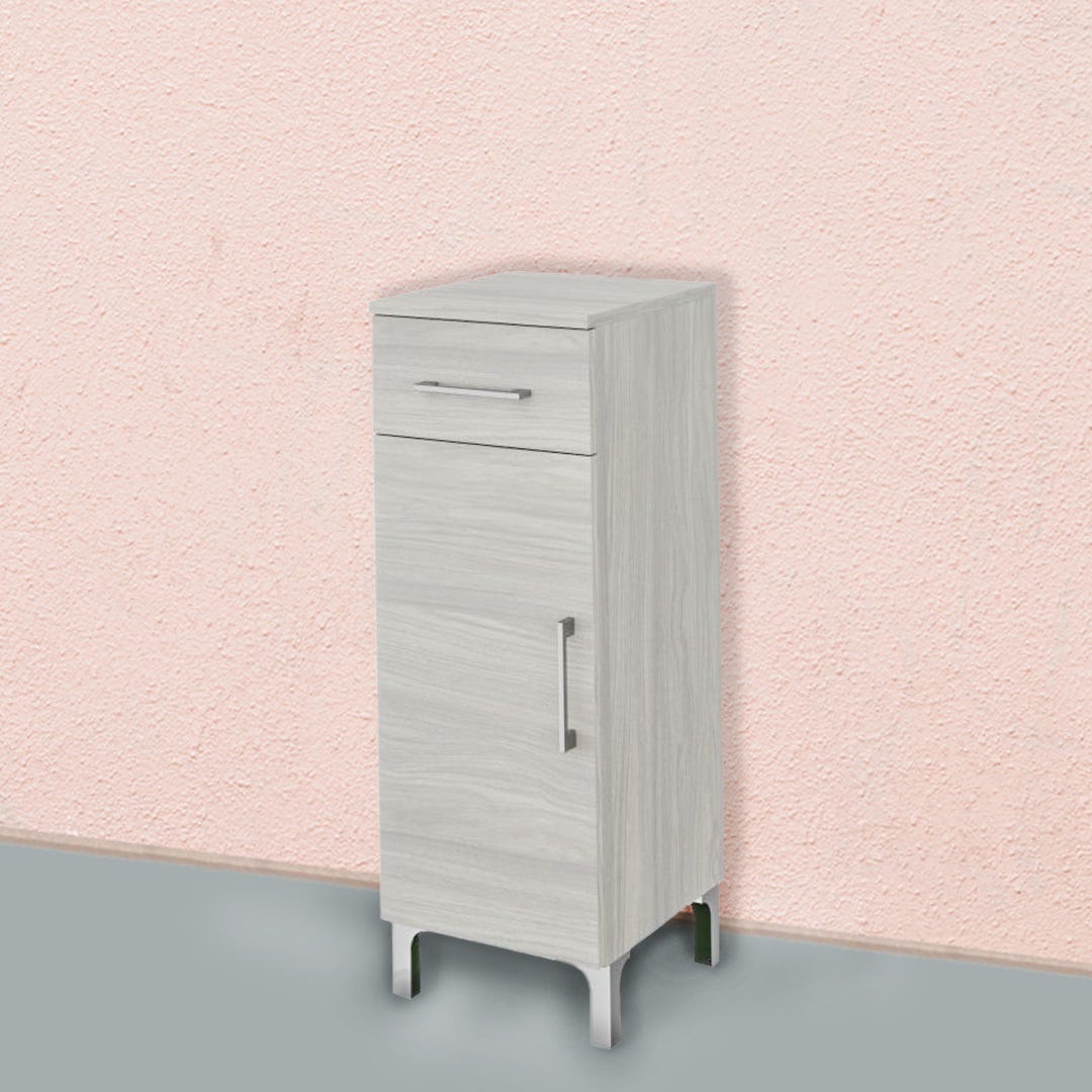 Mobiletto Bagno Con Specchio E Ripiano | Armadietto A Parete Con Portasciugamani | Bianco, 50x19.5x61.5 Cm