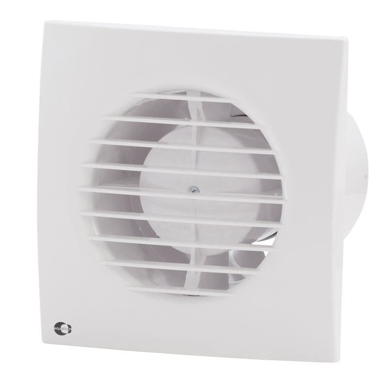 RÓWNANIE - Wentylator wyciągowy z przerywanym pomiarem wilgotności SLIM - 150 x 150 mm - Ø 100 mm - 7 m² - 72 m3/h - 8 W