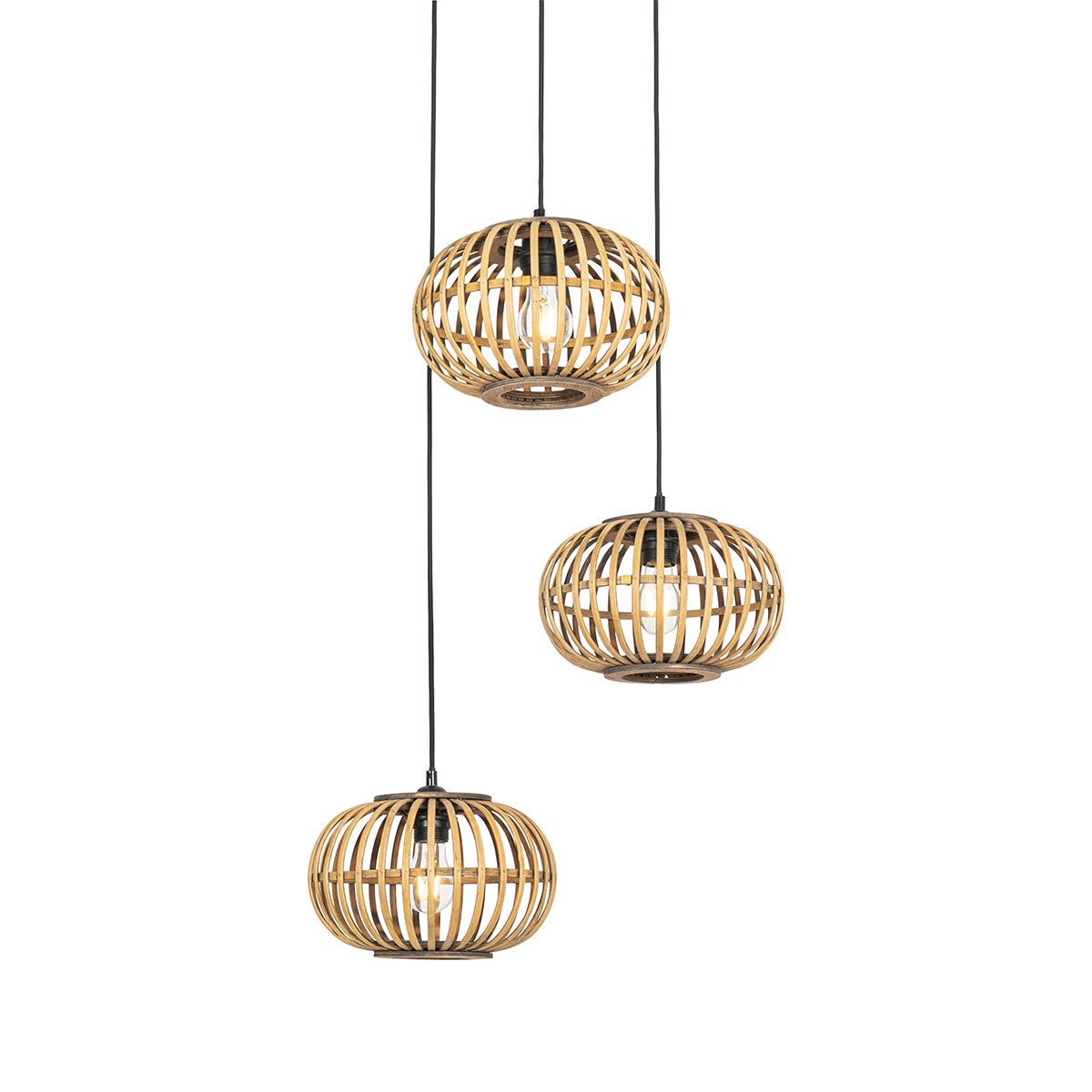 Suspension amira - 3 lumière - Ø 50 cm - Naturel - Oriental - Éclairage intérieur - Salon I Chambre I Cuisine I Salle à manger - 2