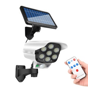 Lampe Solaire Avec Caméra Factice Et Détecteur De Mouvement - Étanche IP65 - 108 LED COB - Pour Jardin, Allée, Sécurité