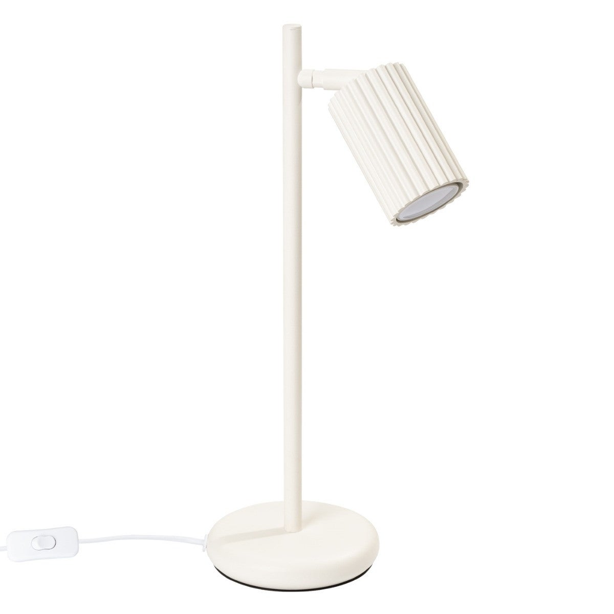 Lampka biurkowa nowoczesna beżowa ruchomy karbowany reflektorek włącznik 1xGU10 10W KARBON Sollux Lighting