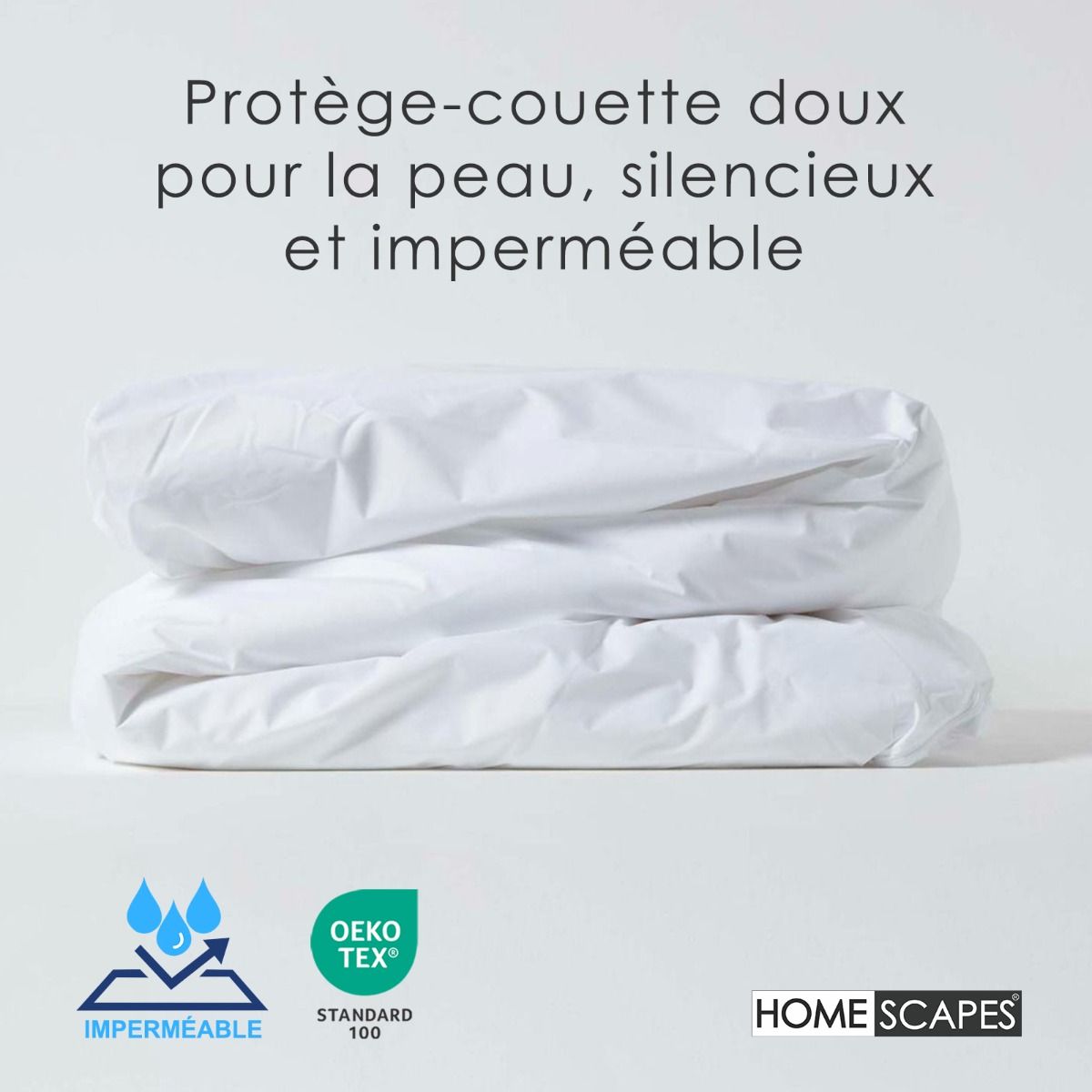 Homescapes Protège couette imperméable, 240 x 220 cm - 2