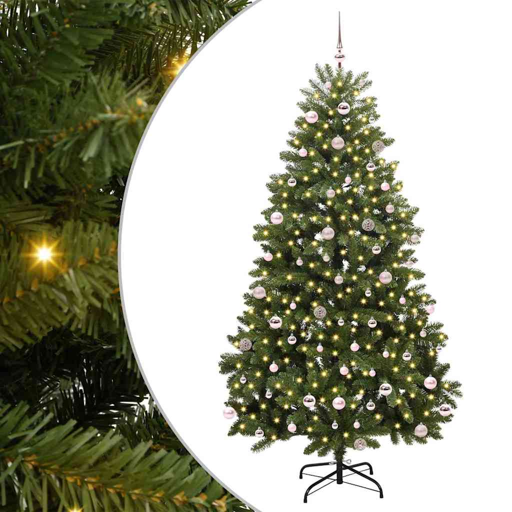 Sztuczna choinka Ze LED Lights Zielony 240 cm PVC i Metal