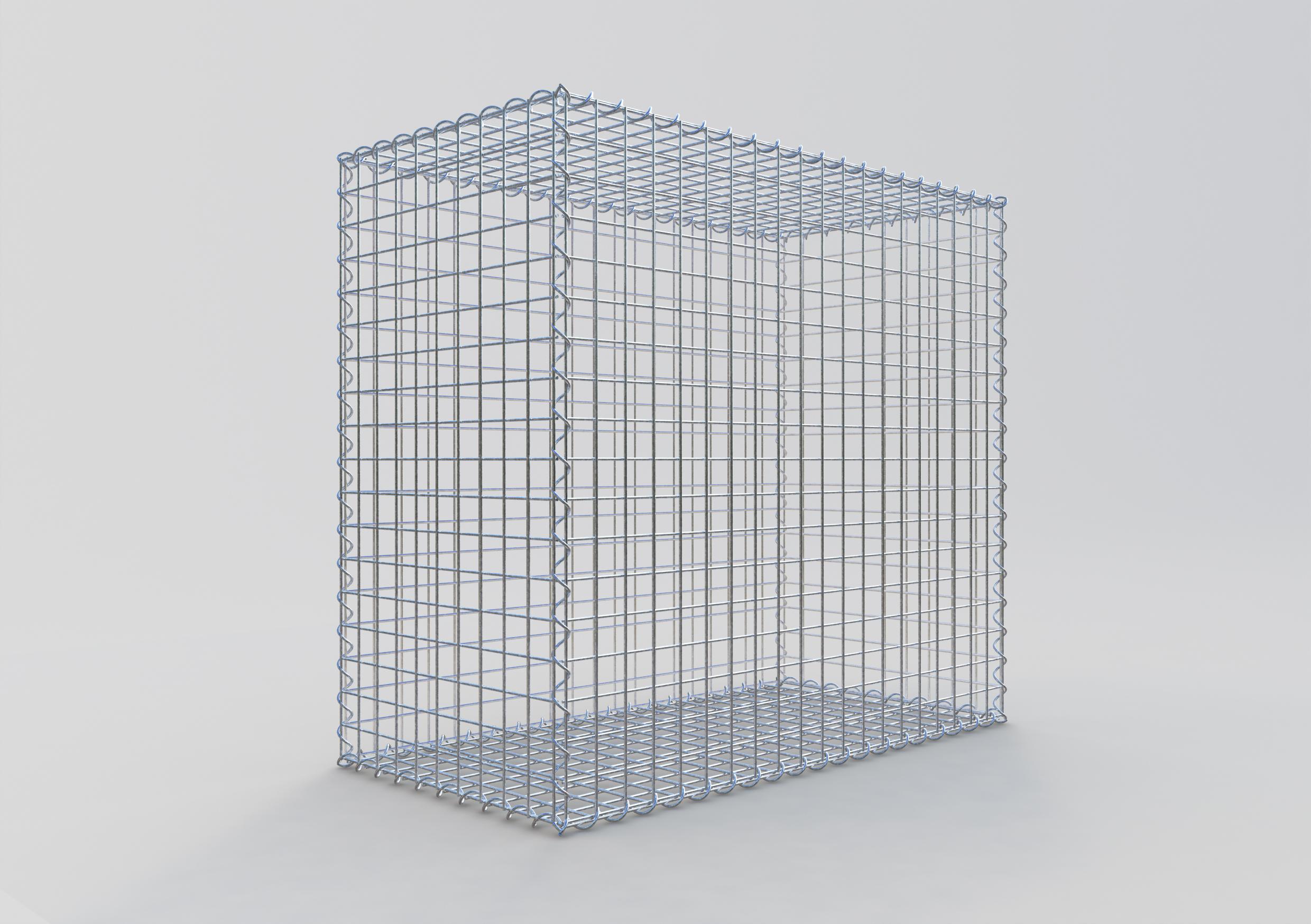 Gavión de acero galvanizado 100x90x50cm (LxAxP), malla 5 x 5cm, Espiral, jaula metálica para muro o jardín - 6