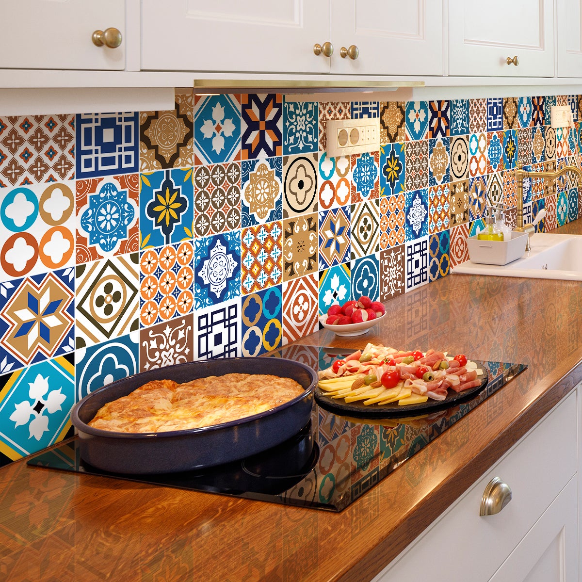 24 adesivi piastrelle di cemento crifitio - Sticker adesivo - adesivi murali - 24stickers15x15cm - 6