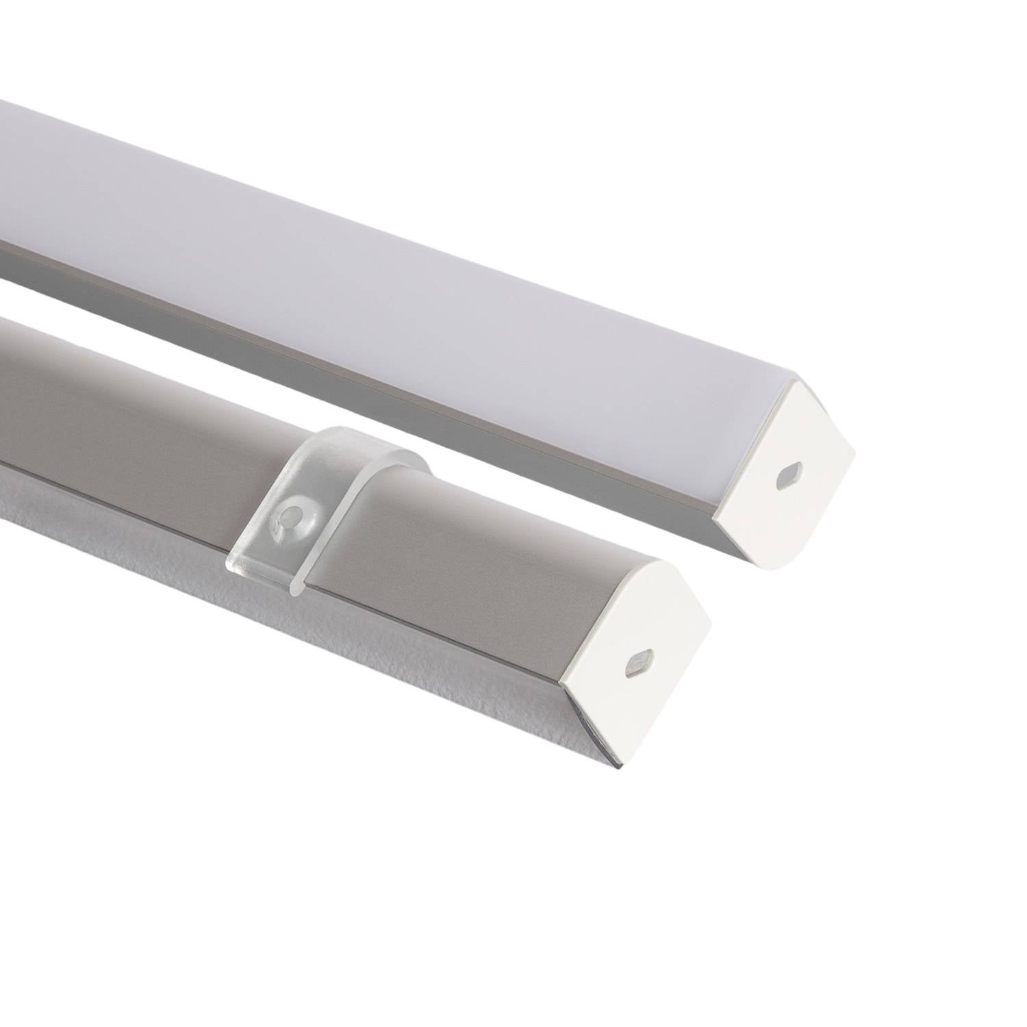 Ledkia Perfil Aluminio Esquina Triangular 2m para Tira LED hasta 20mm ...