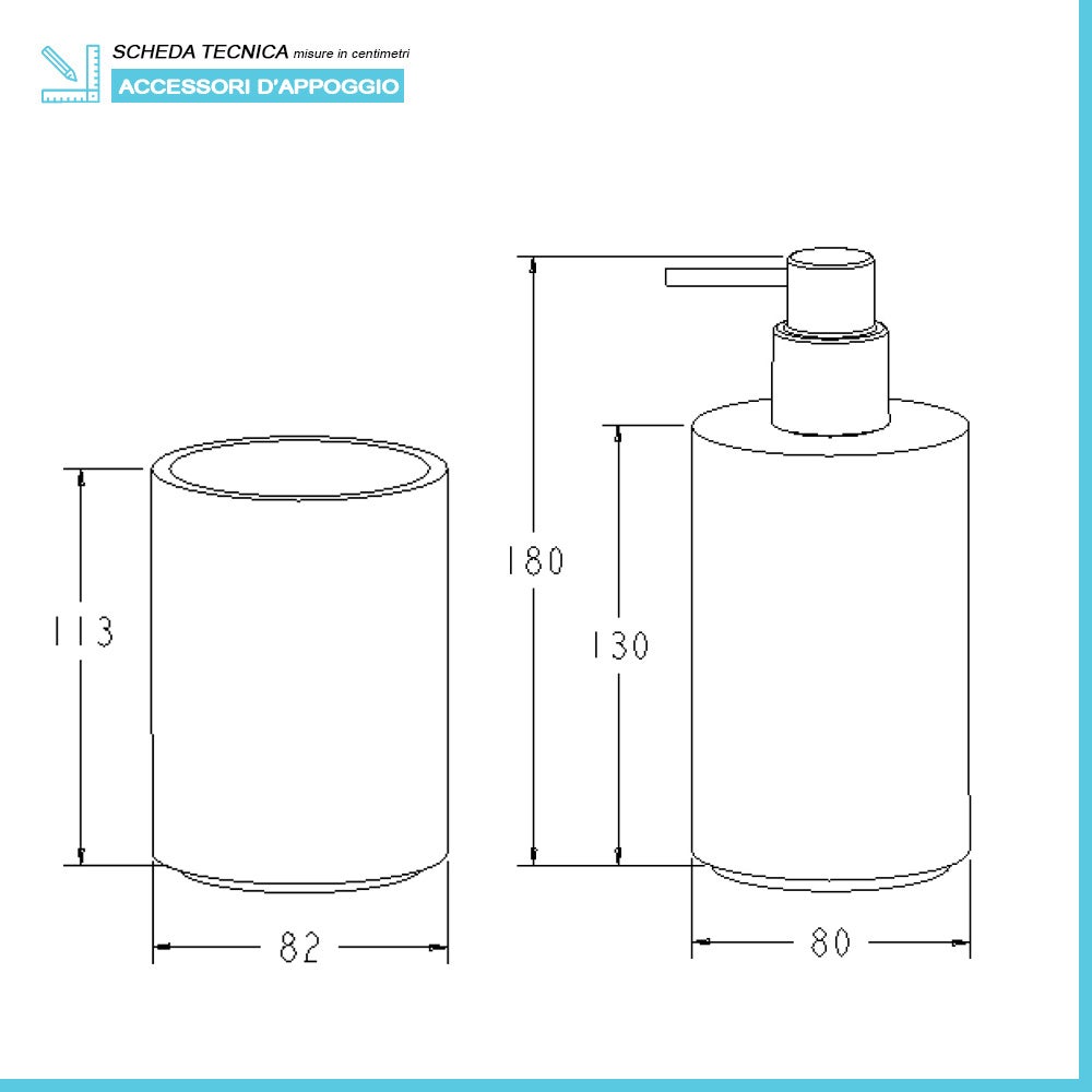 Set Accessori Bagno In Marmo Bianco Di Carrara - 6 Pezzi: Dispenser, Portaspazzolino, Bicchiere, Portasapone, Portafazzoletti E Piatto - 2