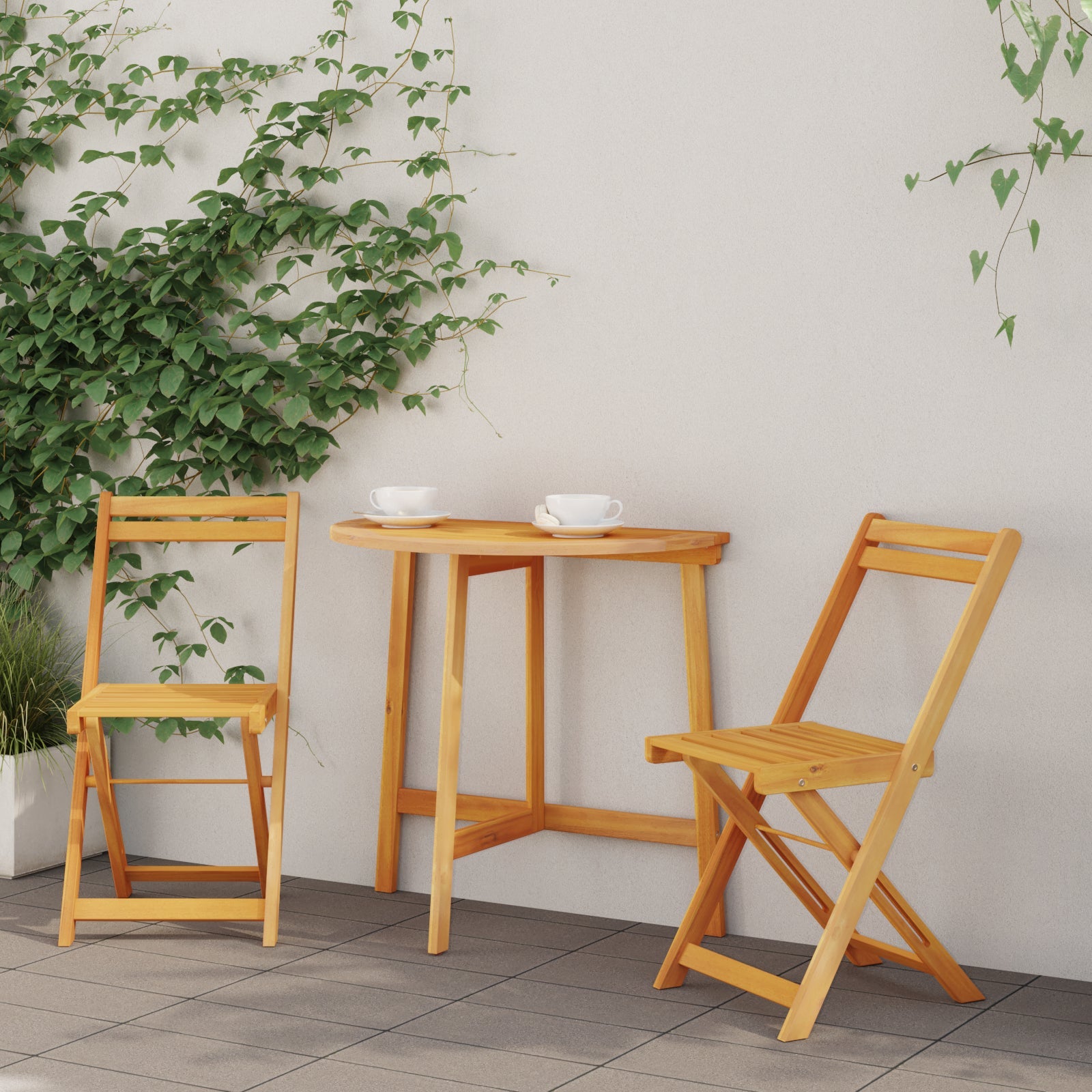 Zestaw bistro 3 pcs Olej Naturalny Lite Drewno Akacji vidaXL
