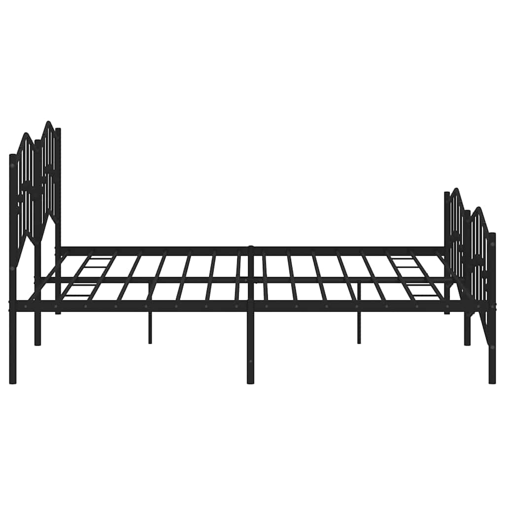 Estructura cama sin colchón con estribo metal negro 193x203 cm vidaXL - 7