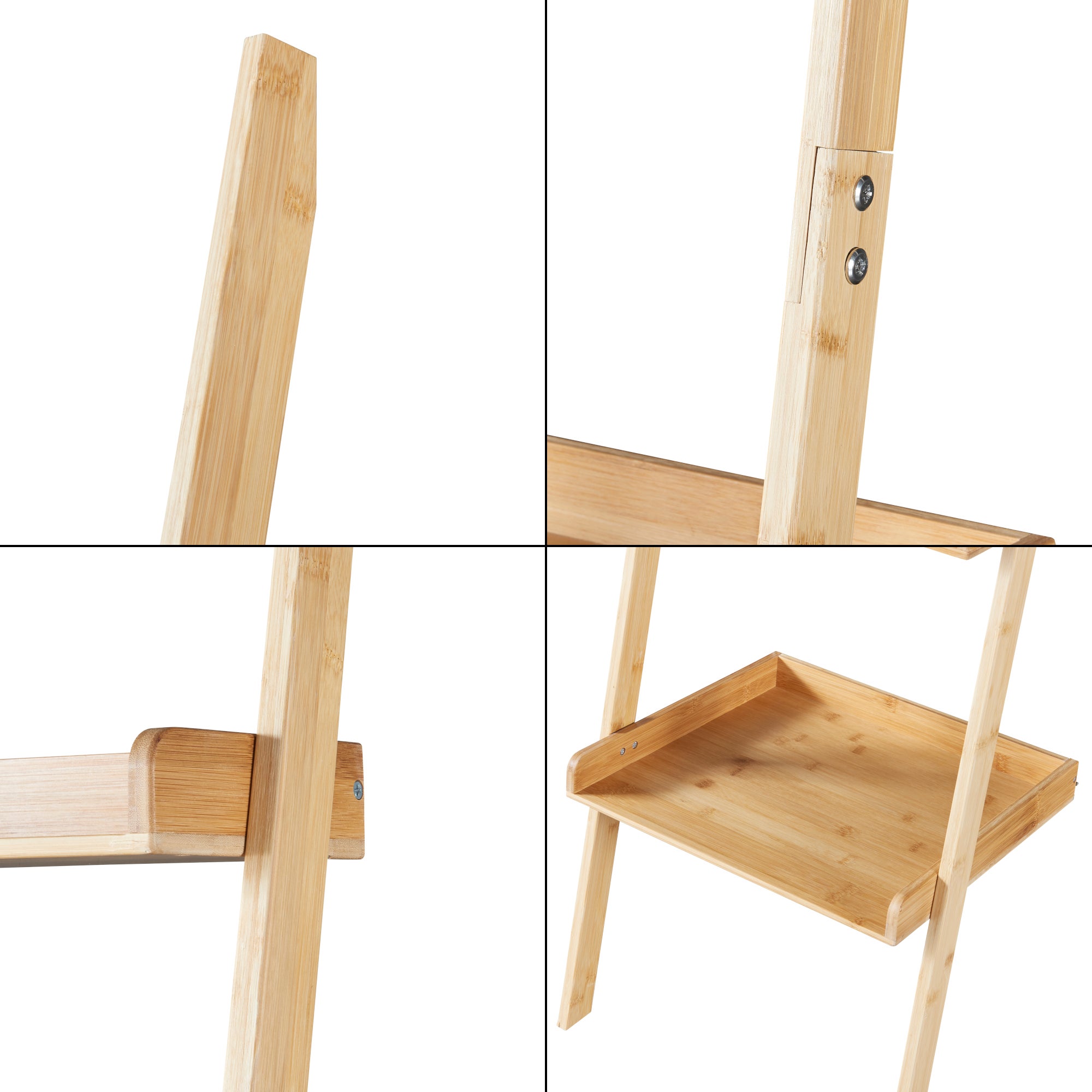 Estante de pared en forma de luna con estante flotante de madera natural con sop