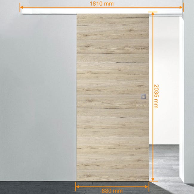 Schulte porte coulissante pleine intérieure en bois, 88x203 cm, bois Schulte porte coulissante pleine intérieure en bois, 88x203 cm, bois