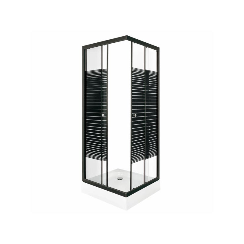 Kabina prysznicowa z brodzikiem Pico 70 Black STR KERRA