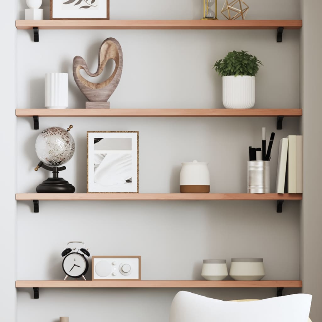 Estantería de pared 90 x 30 cm lote de 2, roble blanco/dorado Estantería de pared 90 x 30 cm lote de 2, roble blanco/dorado