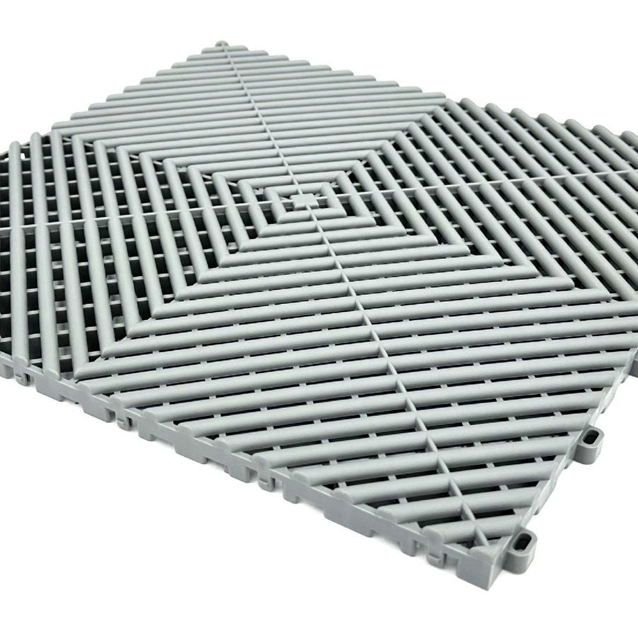 Suelo modular para garaje y taller losetas de Polipropileno 40x40cm Gris Claro antideslizante Pro-Tile - 2
