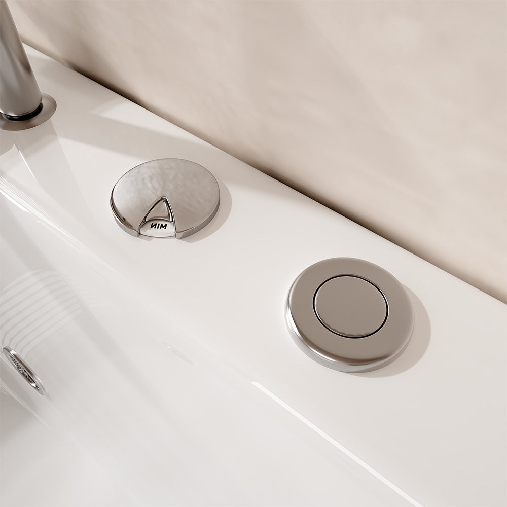 HOME DELUXE - Baignoire balnéo - NOOR - blanche avec douchette et fonction massage - env. 173 x 80 x 84 cm I Baignoire d'intérieur, spa, 2 personnes - 2