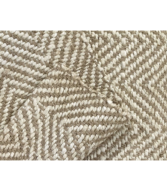 HAMID - Pack de 2 tapetes de cabeceira 110x60cm - Juta Alcazar Branco - 4
