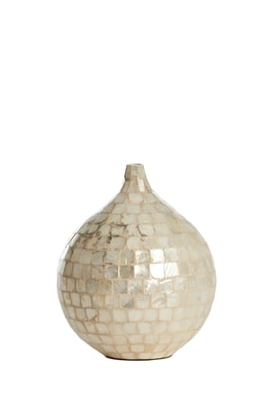 Vase Design Paris Prix - Bambou Mosaïque - 70 Cm - Beige - Neuf