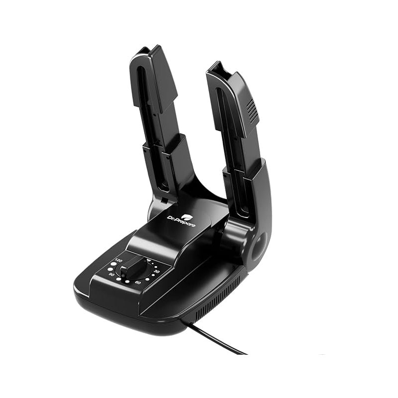 Suszarka do butów z ciepłym powietrzem, przenośny regulowany stojak i minutnik, składana konstrukcja do szybkiego suszenia butów