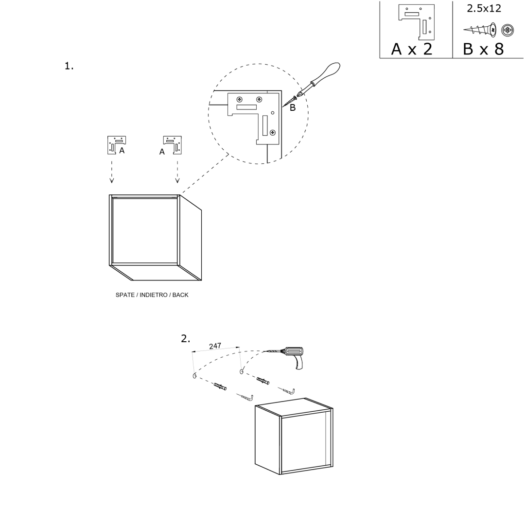 Mueble de baño suspendido de 39cm con puerta reversible blanco mate | Monaco - 5