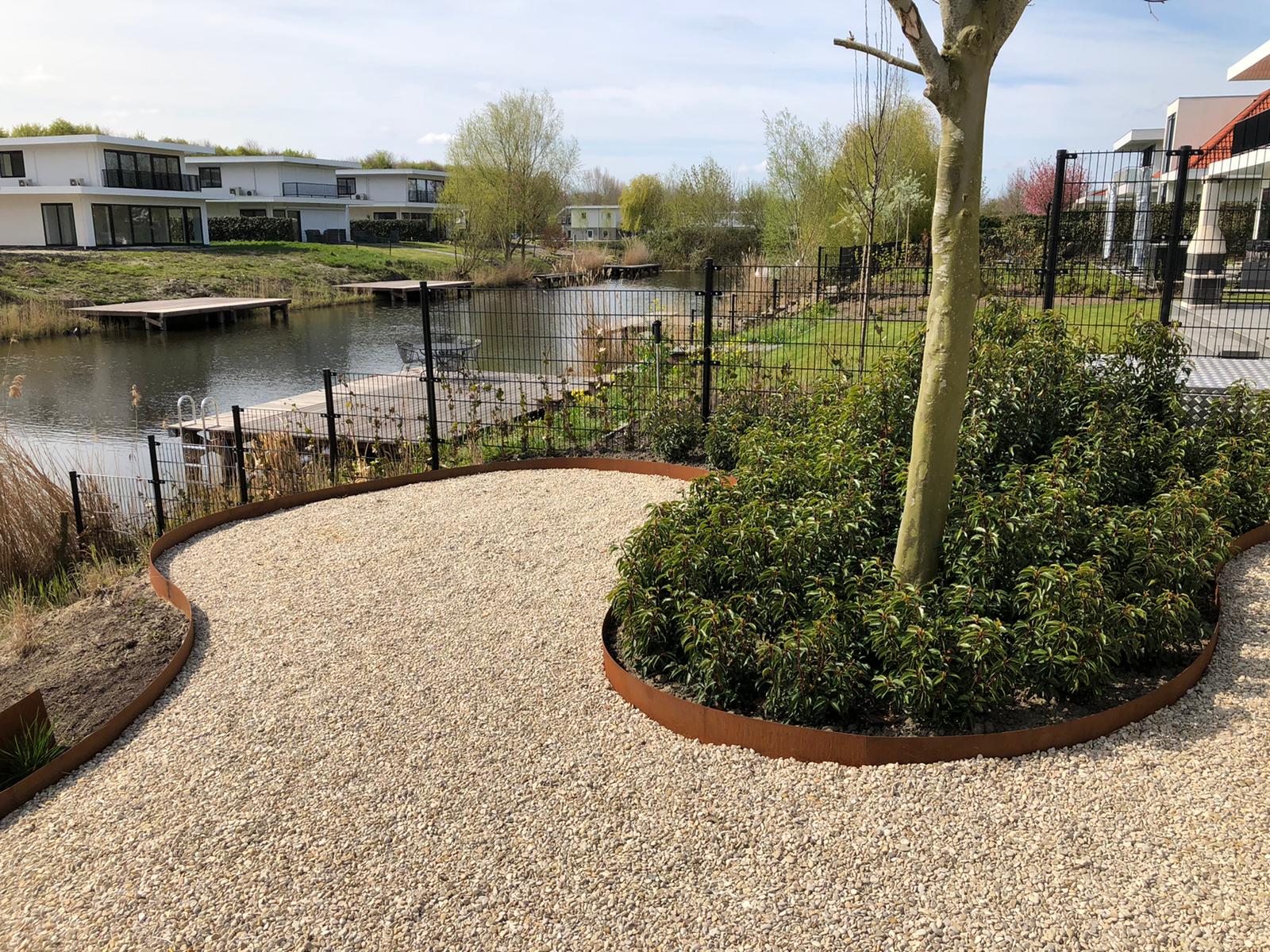 Wovar Bordure de jardin en acier Corten 24 x 106 cm Flexible - Par pièce - 7