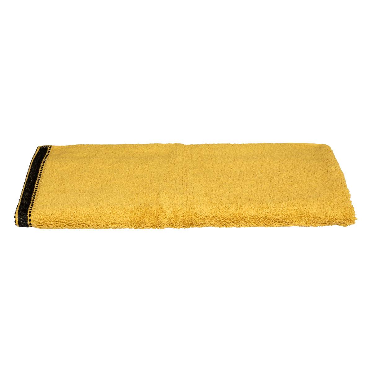 Atmosphera - Toalla de ducha «Joia» - algodón 550 gr/m² - amarillo mostaza 70 x 130 cm | Leroy Atmosphera - Toalla de ducha «Joia» - algodón 550 gr/m² - amarillo mostaza 70 x 130 cm | Leroy