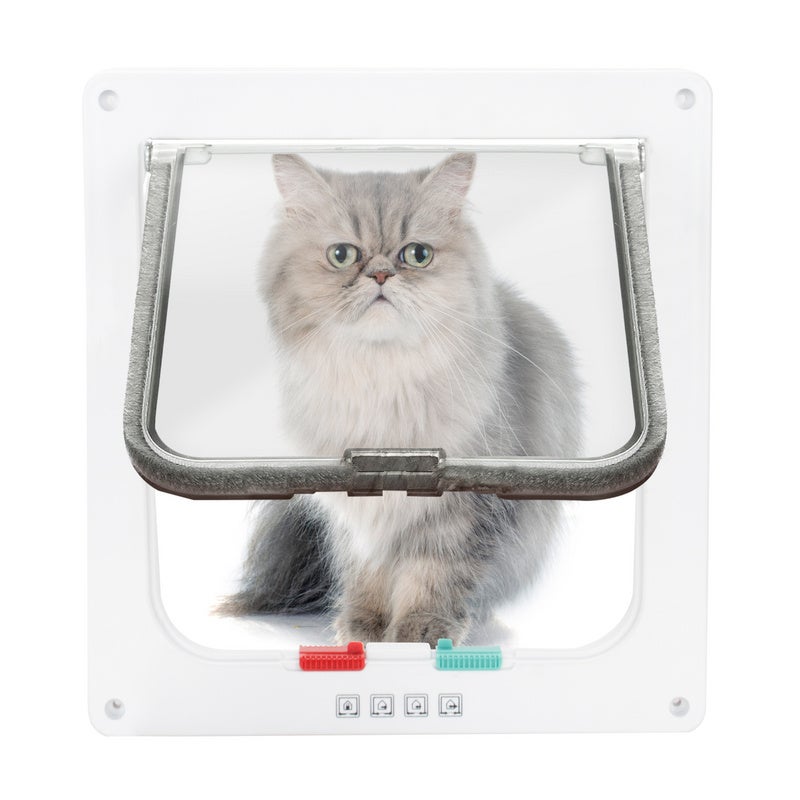 Gattaiola 4 Vie Con Bloccaggio - Porta Per Gatti E Cani Piccoli Con Chiusura Magnetica - Foto 13