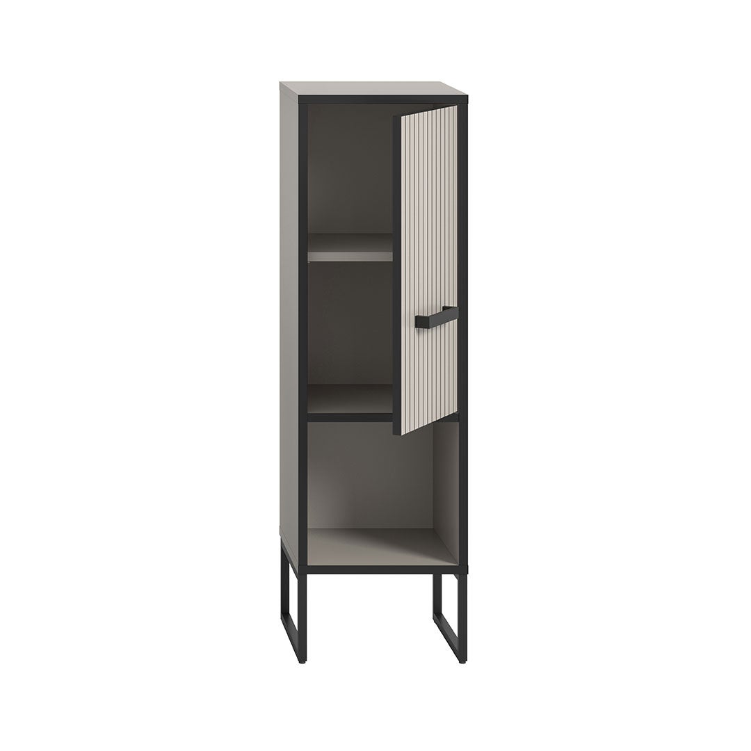 Bagno szafka łazienkowa 1 drzwi, 1 wnęka jasnoszary, kremowy. - 3