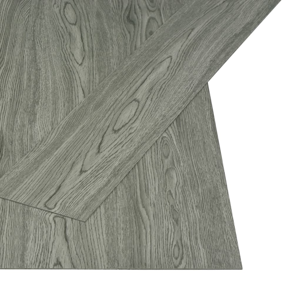 Lamas para suelo pvc autoadhesivas | tarimas de suelo | tarimas autoadhesivas 4,46 m² 3 mm gris cfw92951