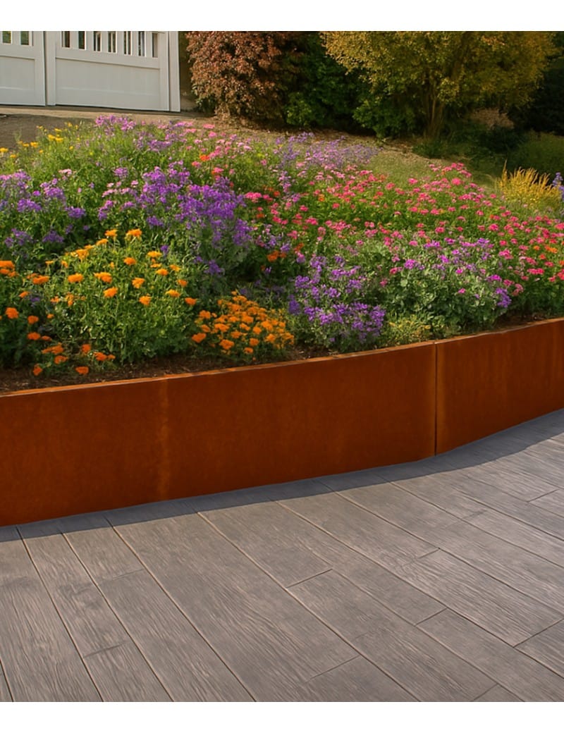 5pcs Mur de soutènement en Métal Acier Corten Premium L.100 x H.60 cm - madecoupesurmesure - 7