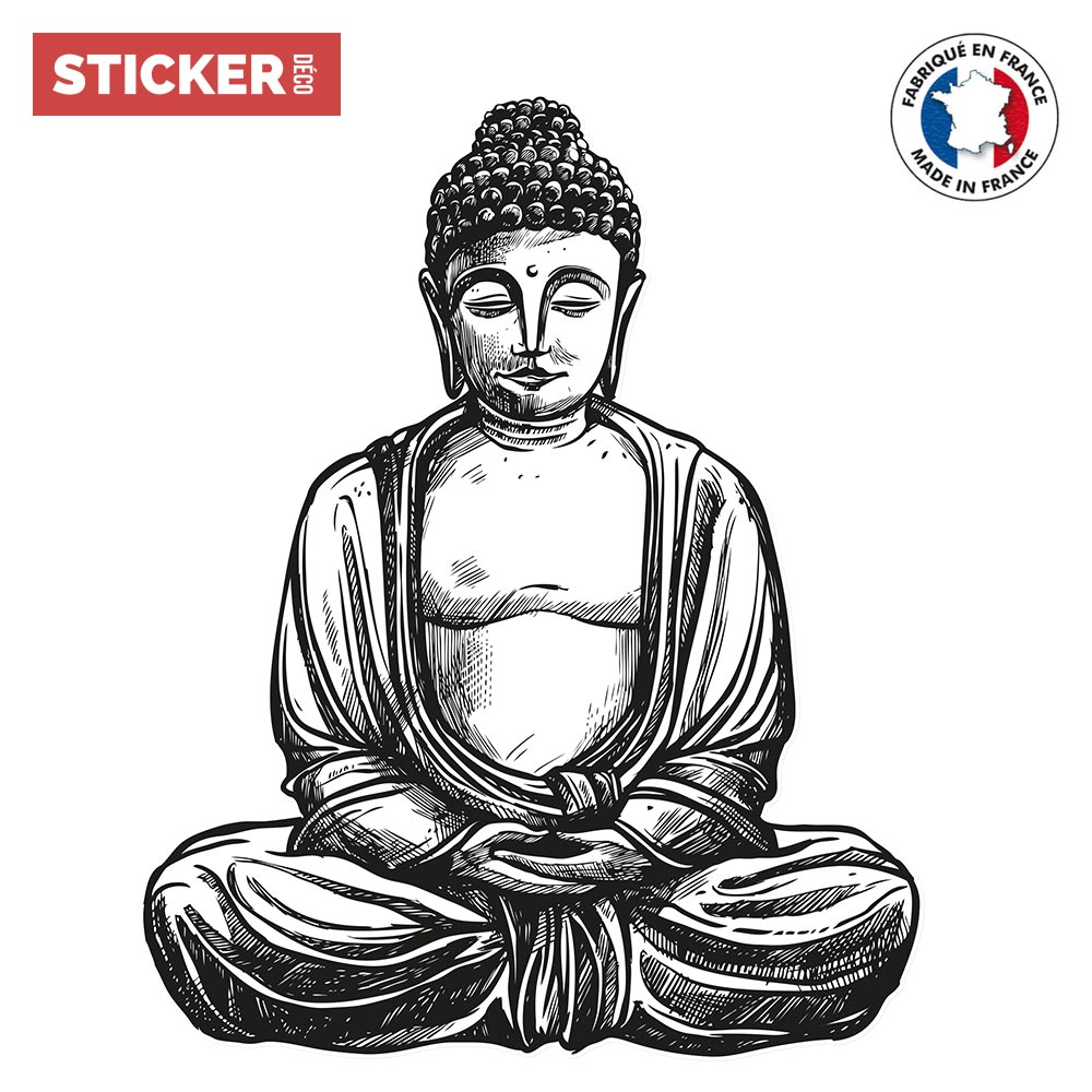 Sticker Zen Bouddha Classic - XL (Hauteur 98cm, Largeur 80cm) - 2