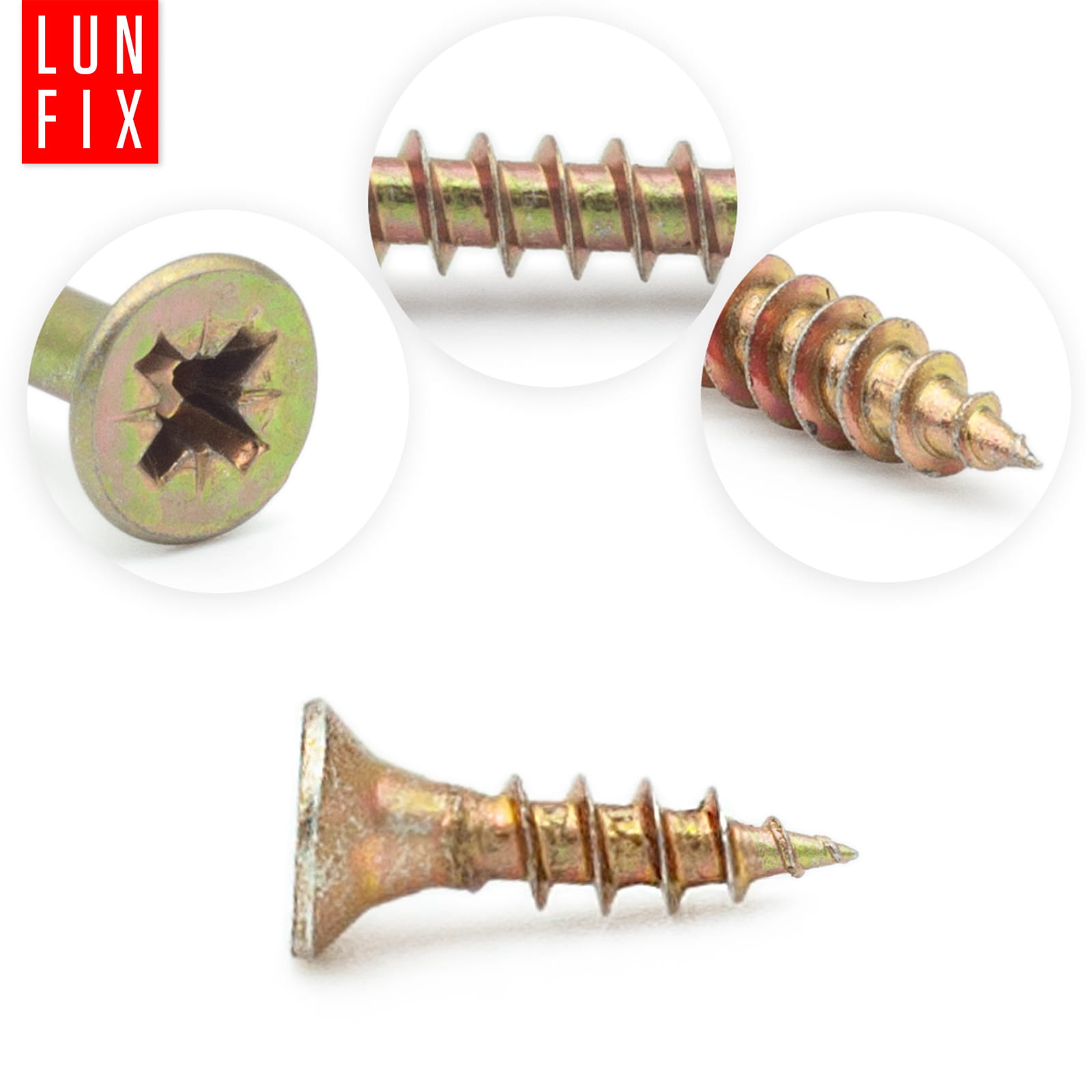 Wkręty do drewna uniwersalne 3,5x16mm 2000szt. - 3